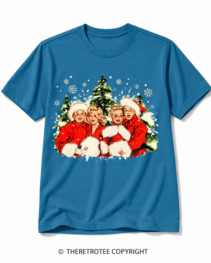 TheRetroTee Christmas Song 1950s Cotton T-Shirt