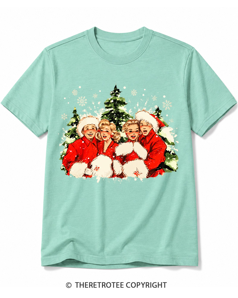 TheRetroTee Christmas Song 1950s Cotton T-Shirt