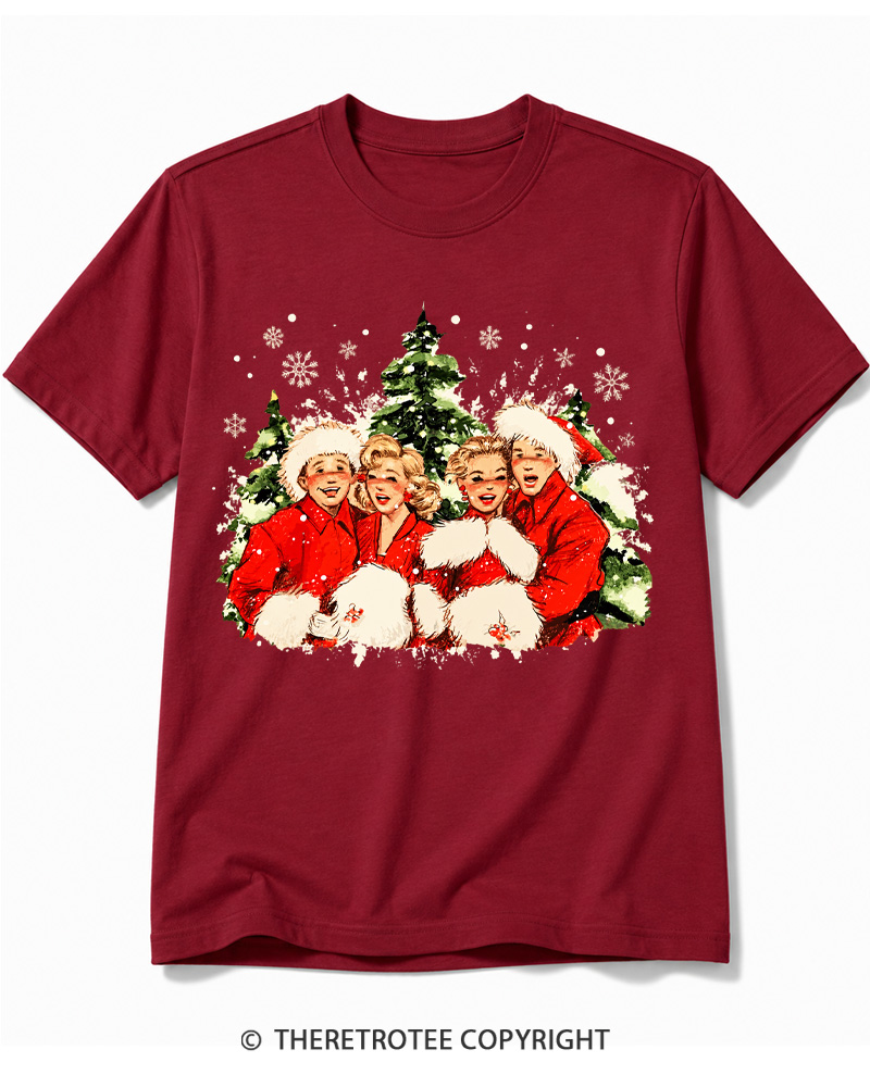 TheRetroTee Christmas Song 1950s Cotton T-Shirt