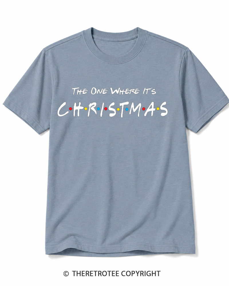 TheRetroTee The One Where It’s Christmas 1990s Cotton T-Shirt