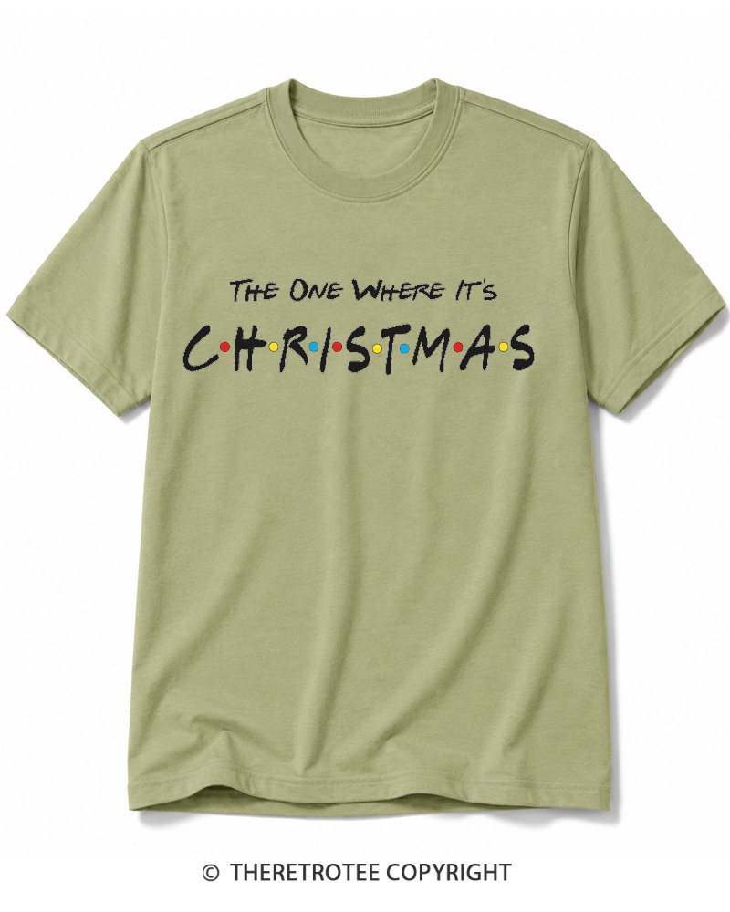 TheRetroTee The One Where It’s Christmas 1990s Cotton T-Shirt