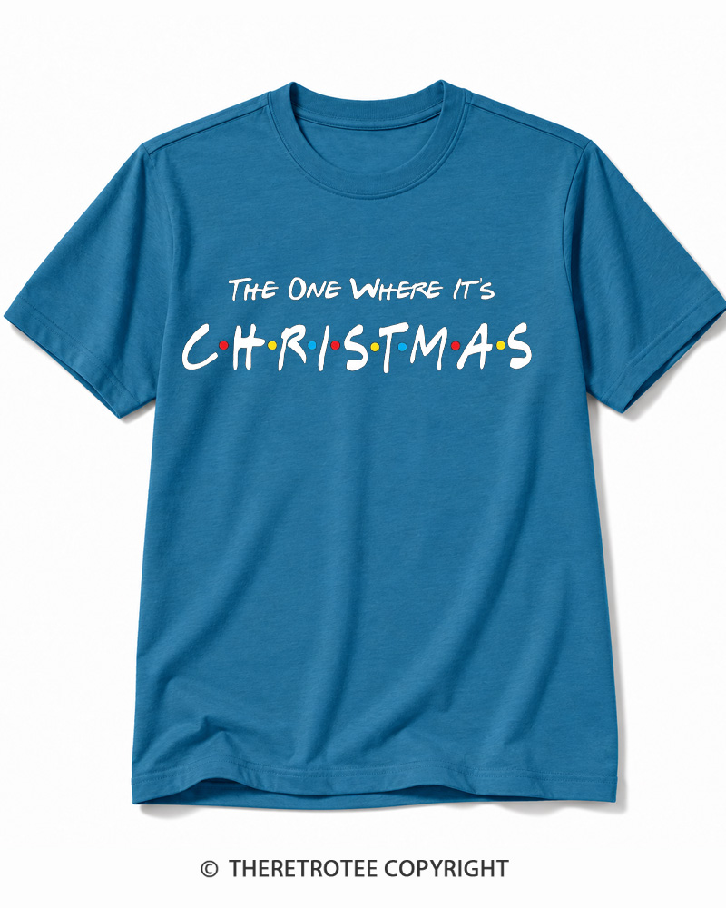 TheRetroTee The One Where It’s Christmas 1990s Cotton T-Shirt
