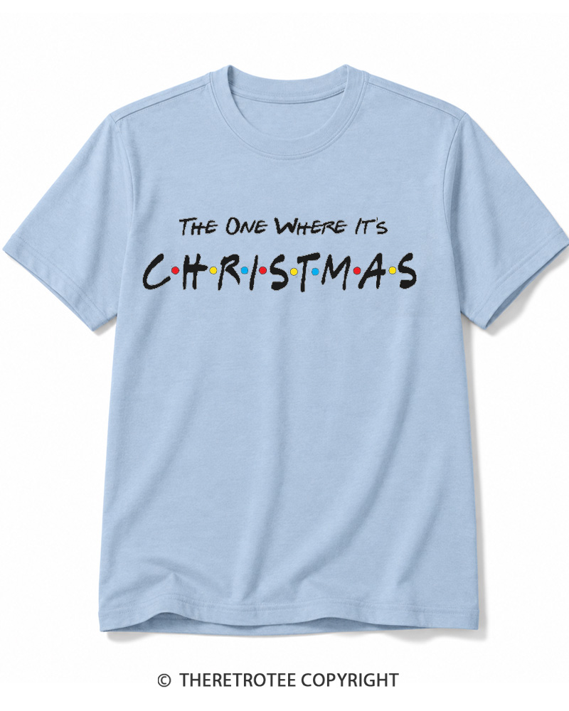 TheRetroTee The One Where It’s Christmas 1990s Cotton T-Shirt