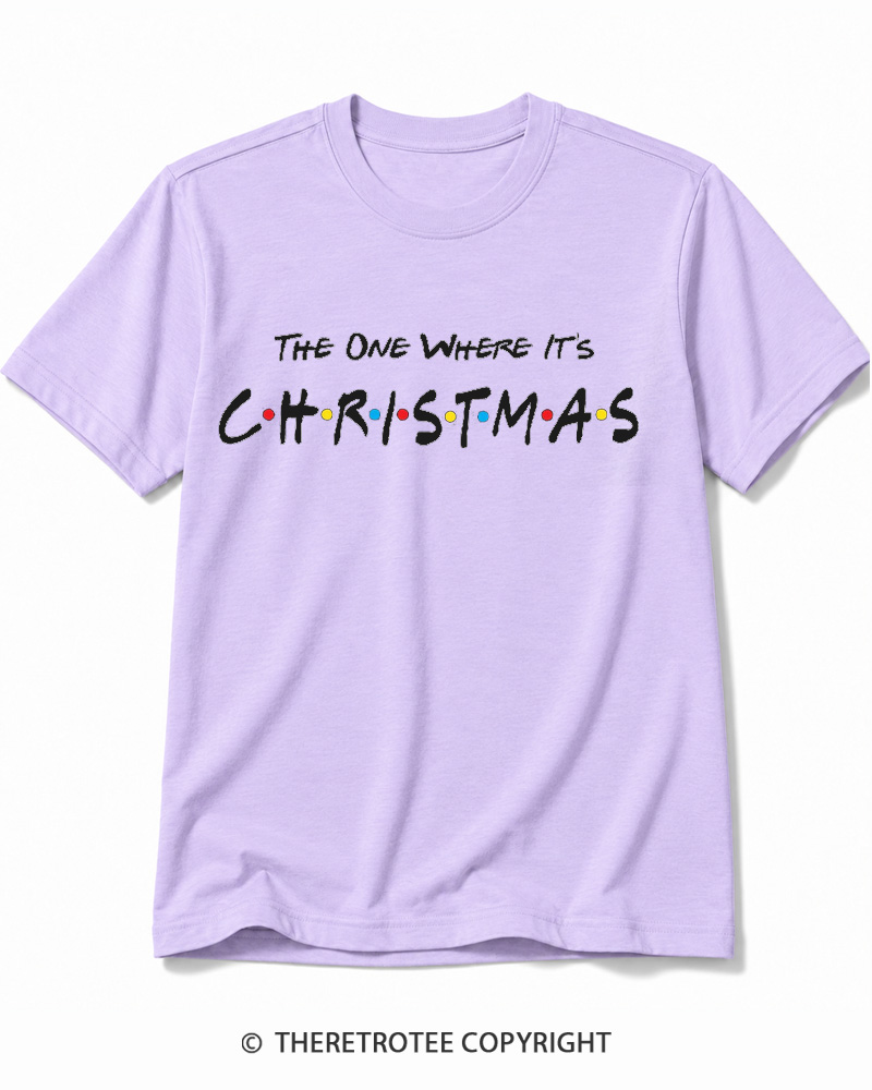 TheRetroTee The One Where It’s Christmas 1990s Cotton T-Shirt