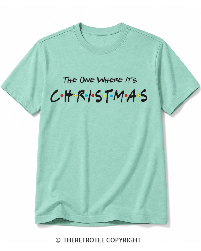 TheRetroTee The One Where It’s Christmas 1990s Cotton T-Shirt