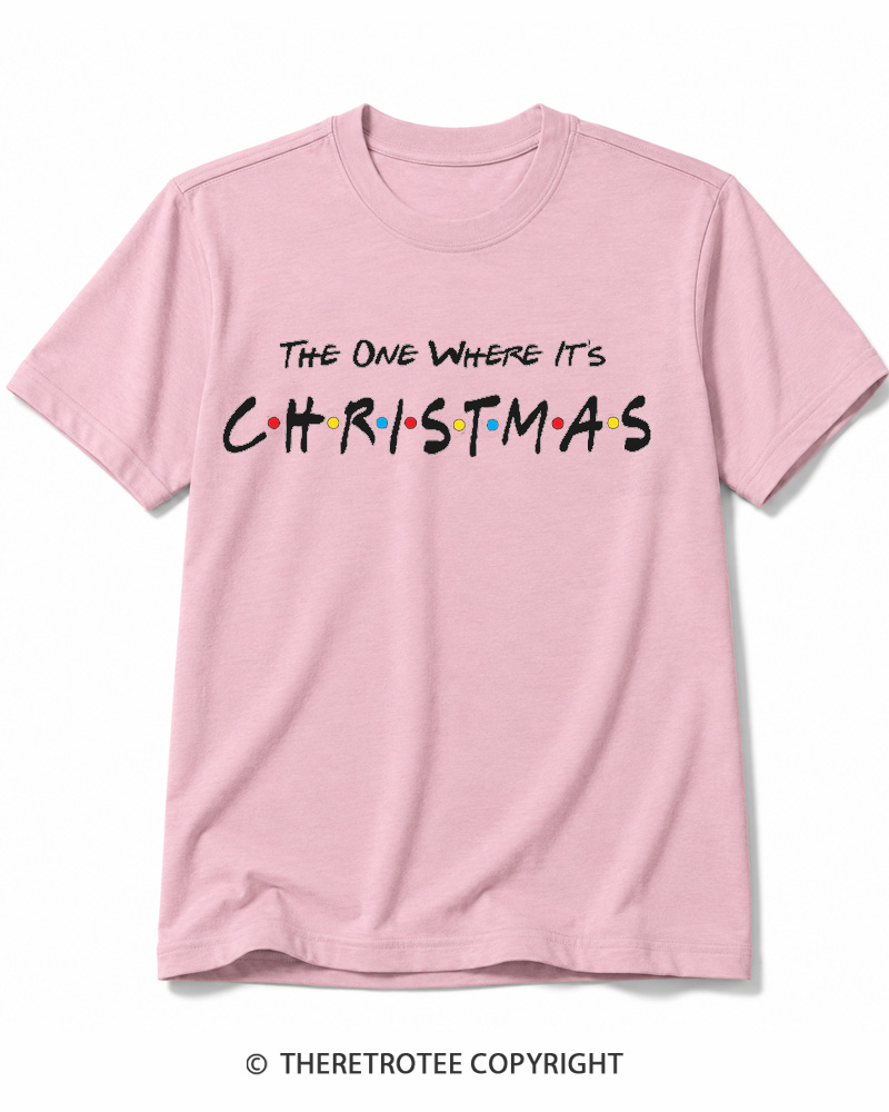 TheRetroTee The One Where It’s Christmas 1990s Cotton T-Shirt