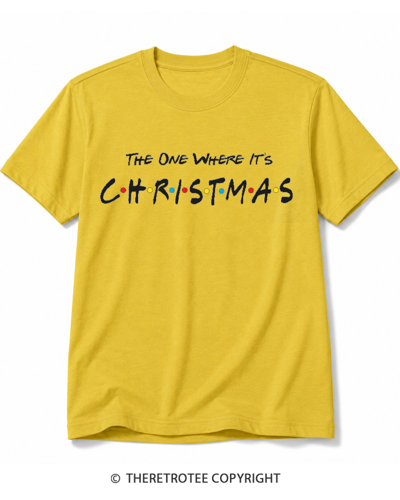 TheRetroTee The One Where It’s Christmas 1990s Cotton T-Shirt