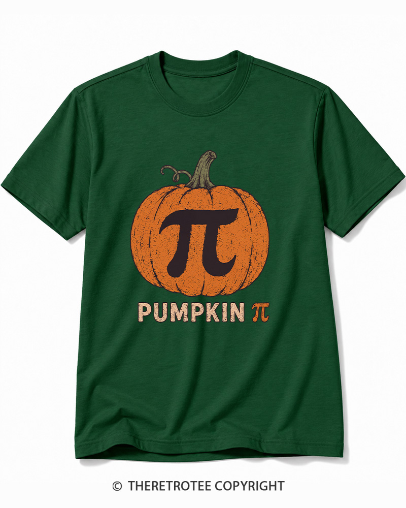 TheRetroTee Pumpkin Pi 1980s Halloween Cotton T-Shirt