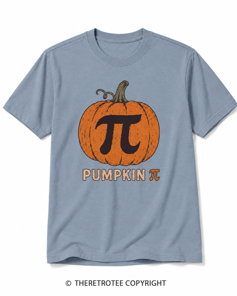 TheRetroTee Pumpkin Pi 1980s Halloween Cotton T-Shirt