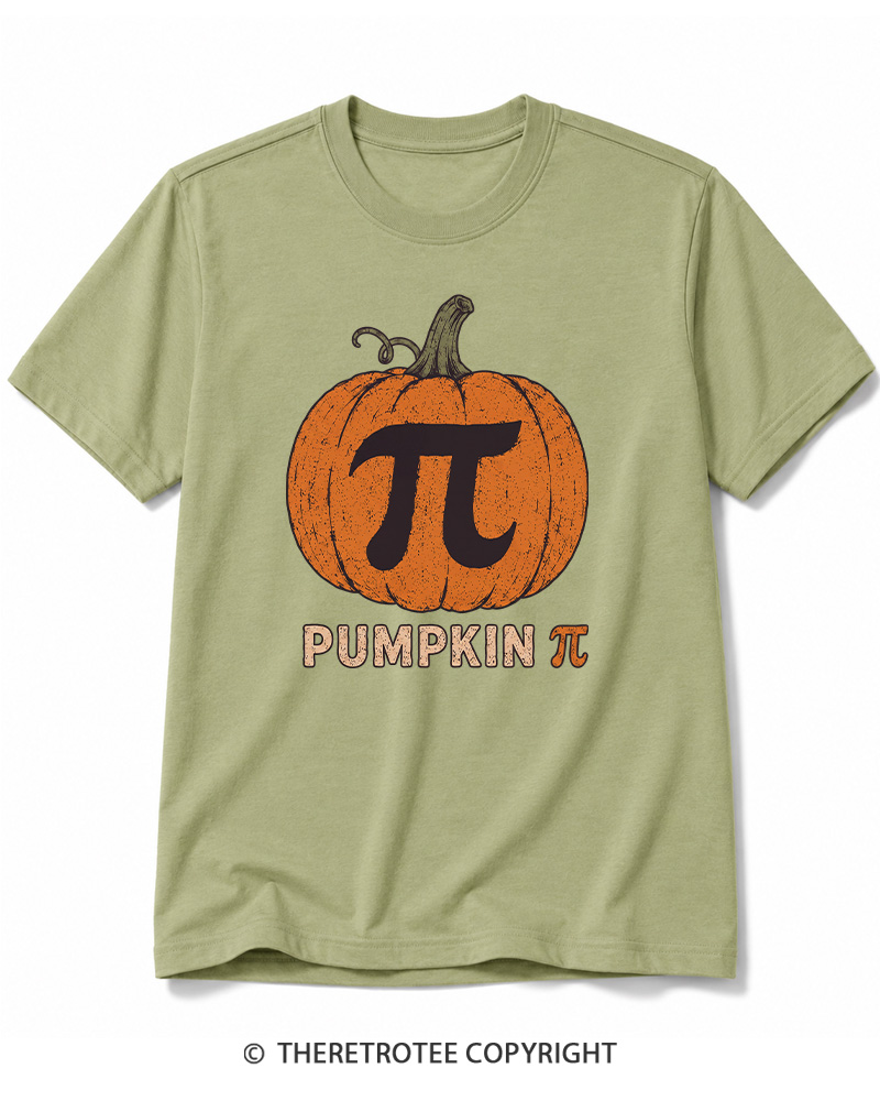 TheRetroTee Pumpkin Pi 1980s Halloween Cotton T-Shirt