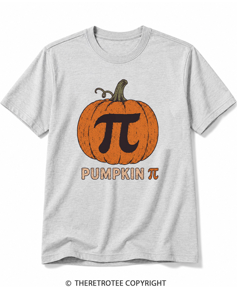 TheRetroTee Pumpkin Pi 1980s Halloween Cotton T-Shirt