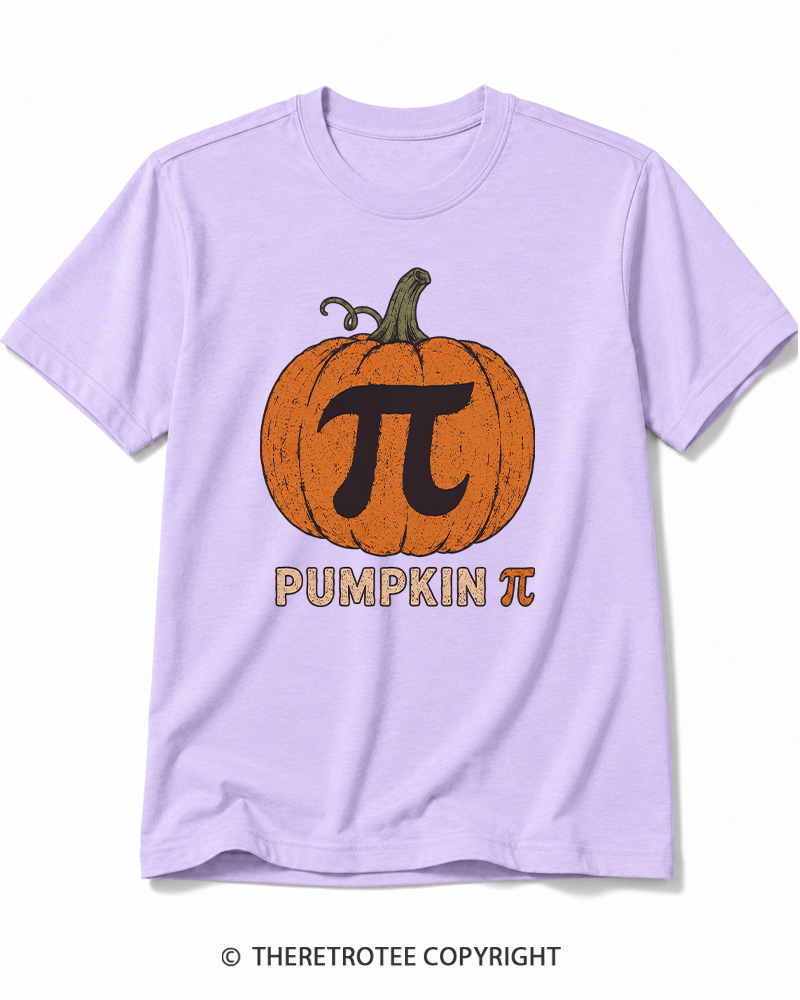 TheRetroTee Pumpkin Pi 1980s Halloween Cotton T-Shirt