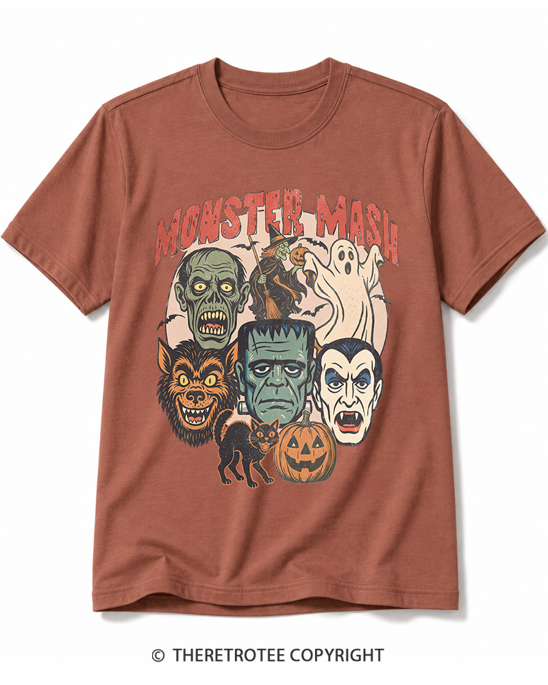 TheRetroTee Retro Halloween Spooky Season 1970s Cotton T-Shirt