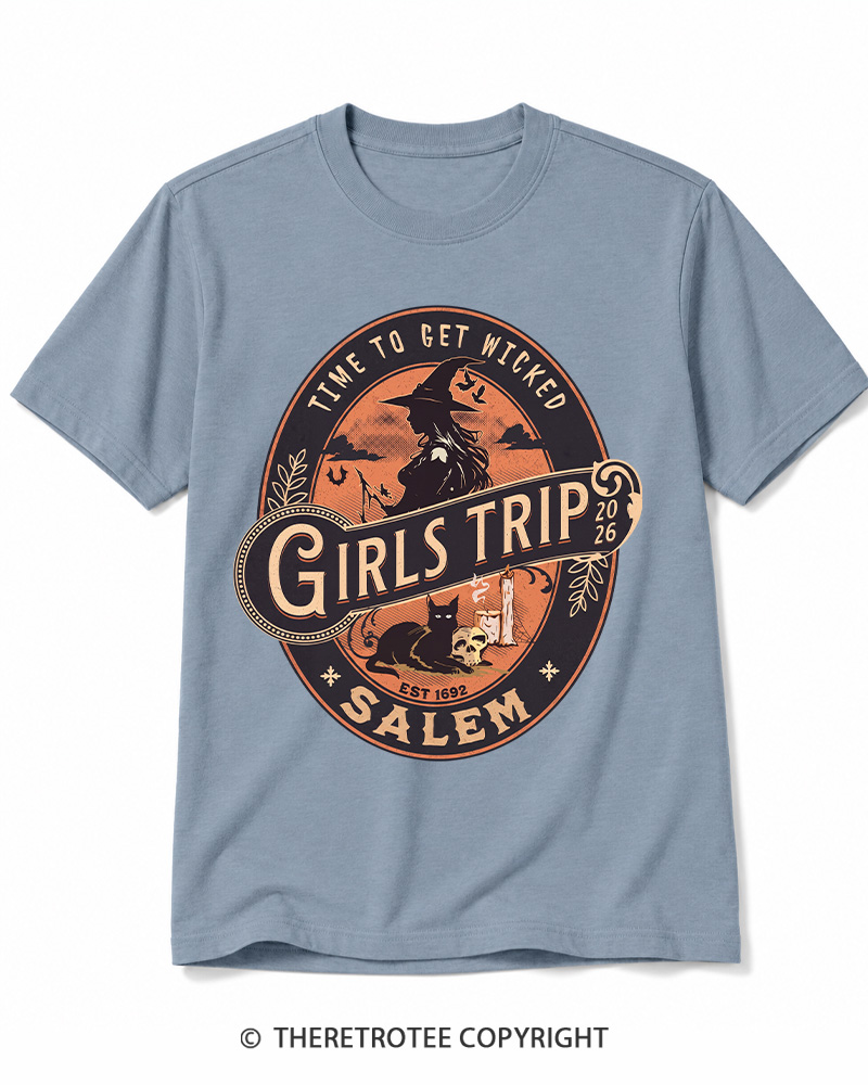 TheRetroTee Salem Girls Trip 1990s Halloween Cotton T-Shirt