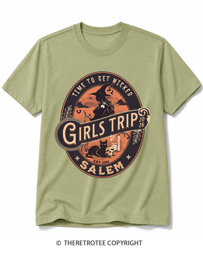 TheRetroTee Salem Girls Trip 1990s Halloween Cotton T-Shirt