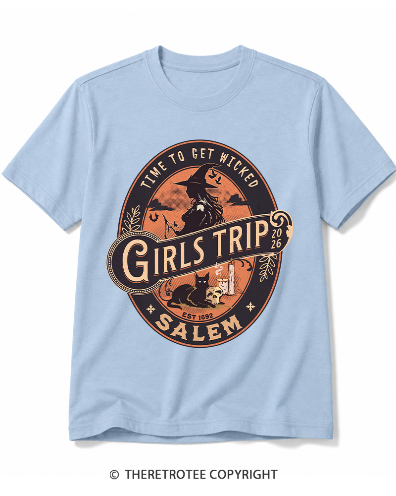 TheRetroTee Salem Girls Trip 1990s Halloween Cotton T-Shirt