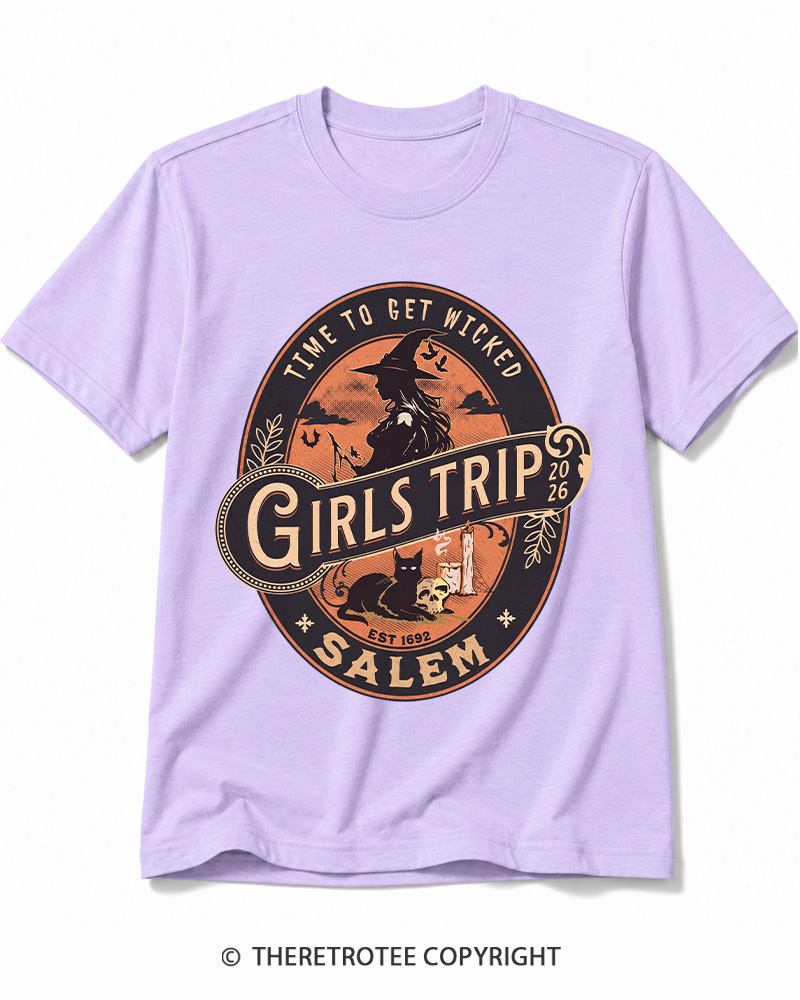 TheRetroTee Salem Girls Trip 1990s Halloween Cotton T-Shirt