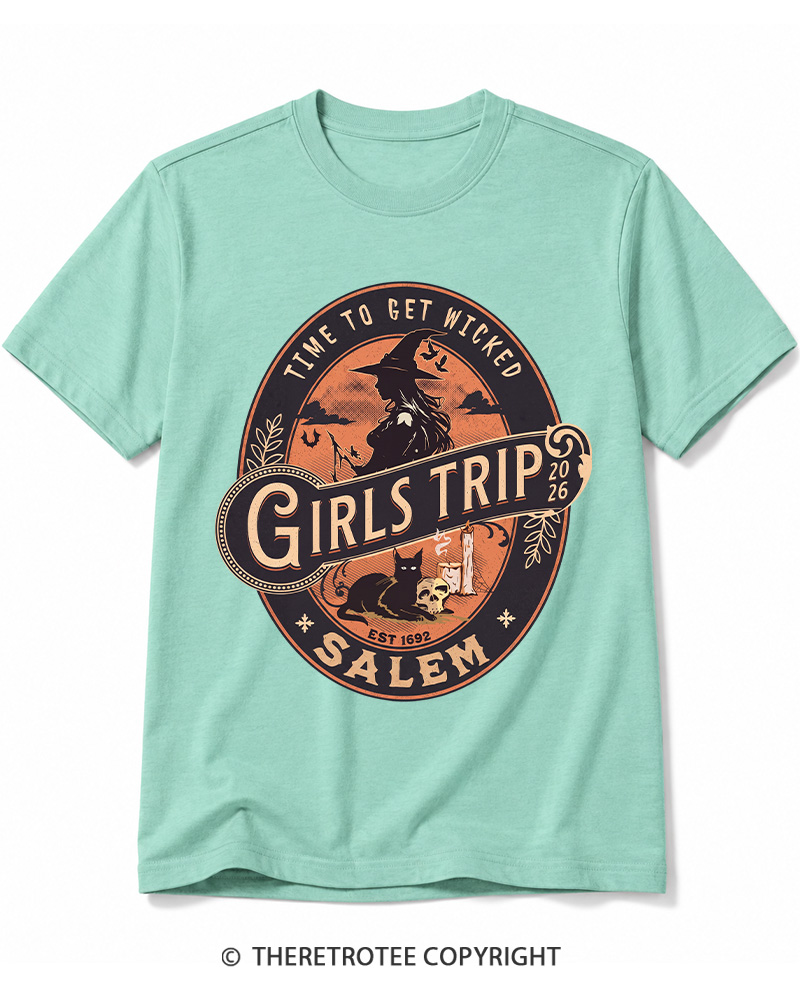 TheRetroTee Salem Girls Trip 1990s Halloween Cotton T-Shirt