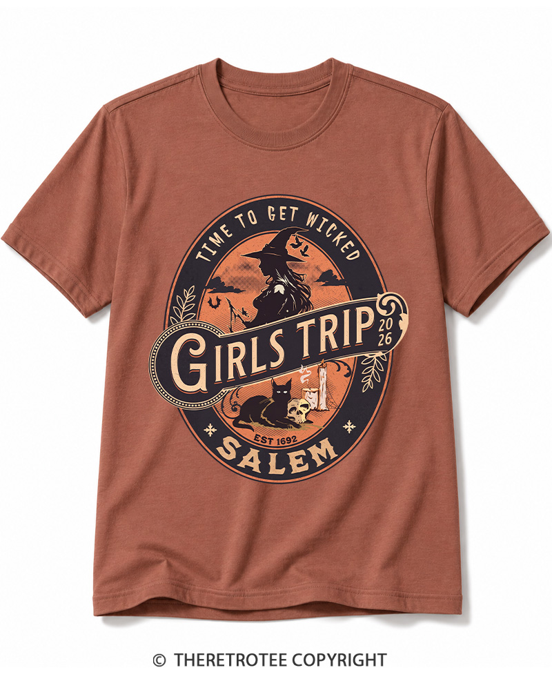 TheRetroTee Salem Girls Trip 1990s Halloween Cotton T-Shirt
