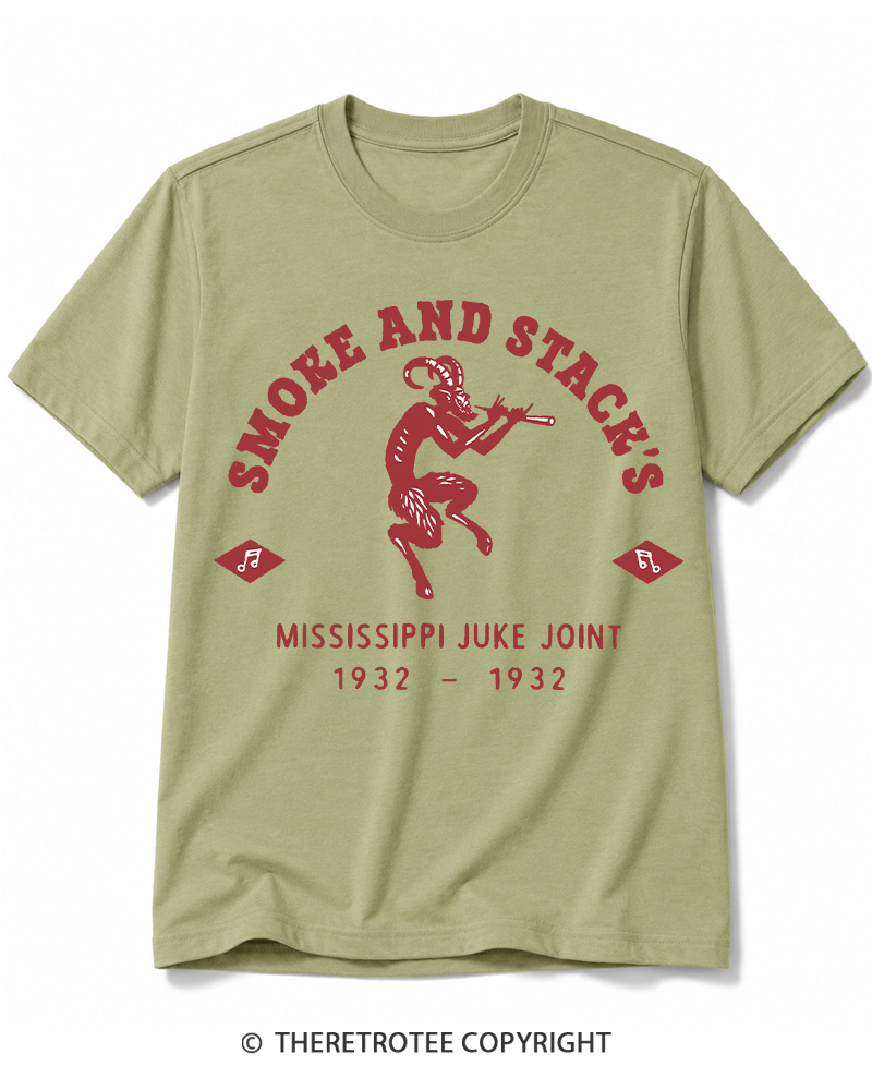 TheRetroTee Smoke & Stack's Juke Joint 1930s Halloween Cotton T-Shirt