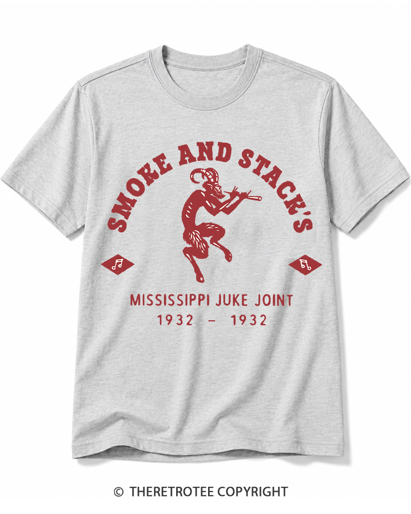 TheRetroTee Smoke & Stack's Juke Joint 1930s Halloween Cotton T-Shirt