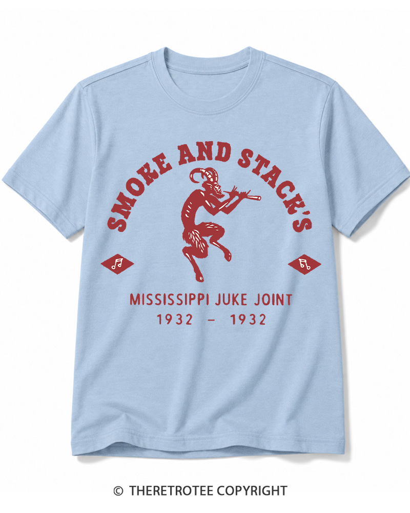 TheRetroTee Smoke & Stack's Juke Joint 1930s Halloween Cotton T-Shirt