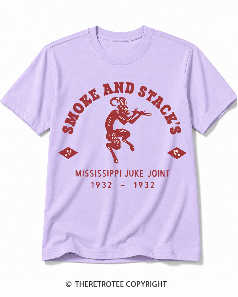 TheRetroTee Smoke & Stack's Juke Joint 1930s Halloween Cotton T-Shirt