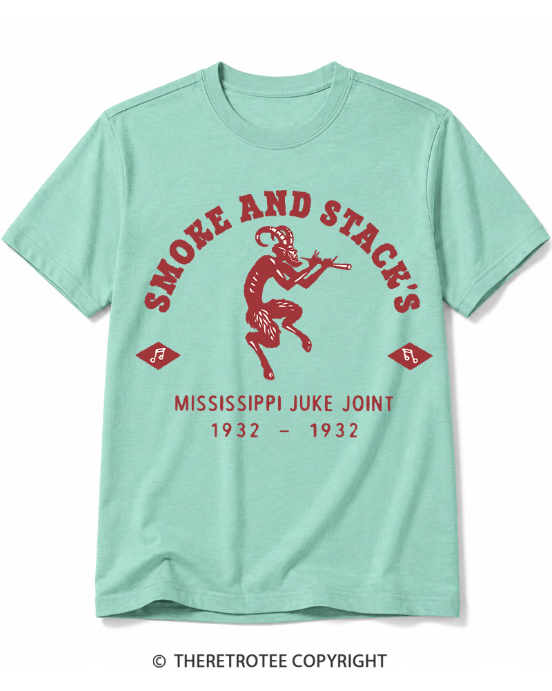 TheRetroTee Smoke & Stack's Juke Joint 1930s Halloween Cotton T-Shirt