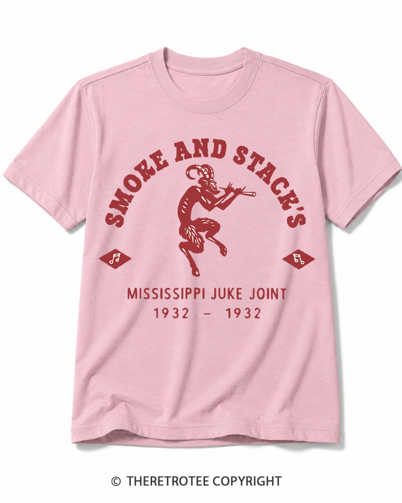 TheRetroTee Smoke & Stack's Juke Joint 1930s Halloween Cotton T-Shirt