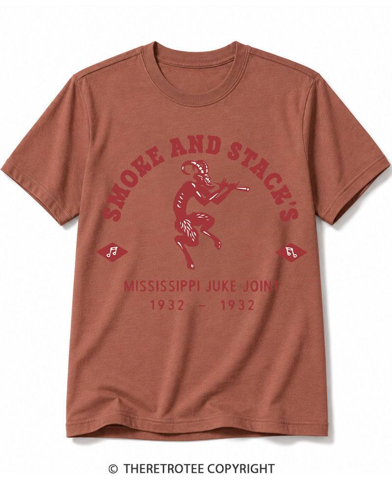 TheRetroTee Smoke & Stack's Juke Joint 1930s Halloween Cotton T-Shirt