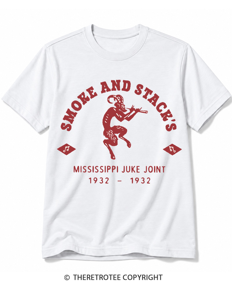 TheRetroTee Smoke & Stack's Juke Joint 1930s Halloween Cotton T-Shirt