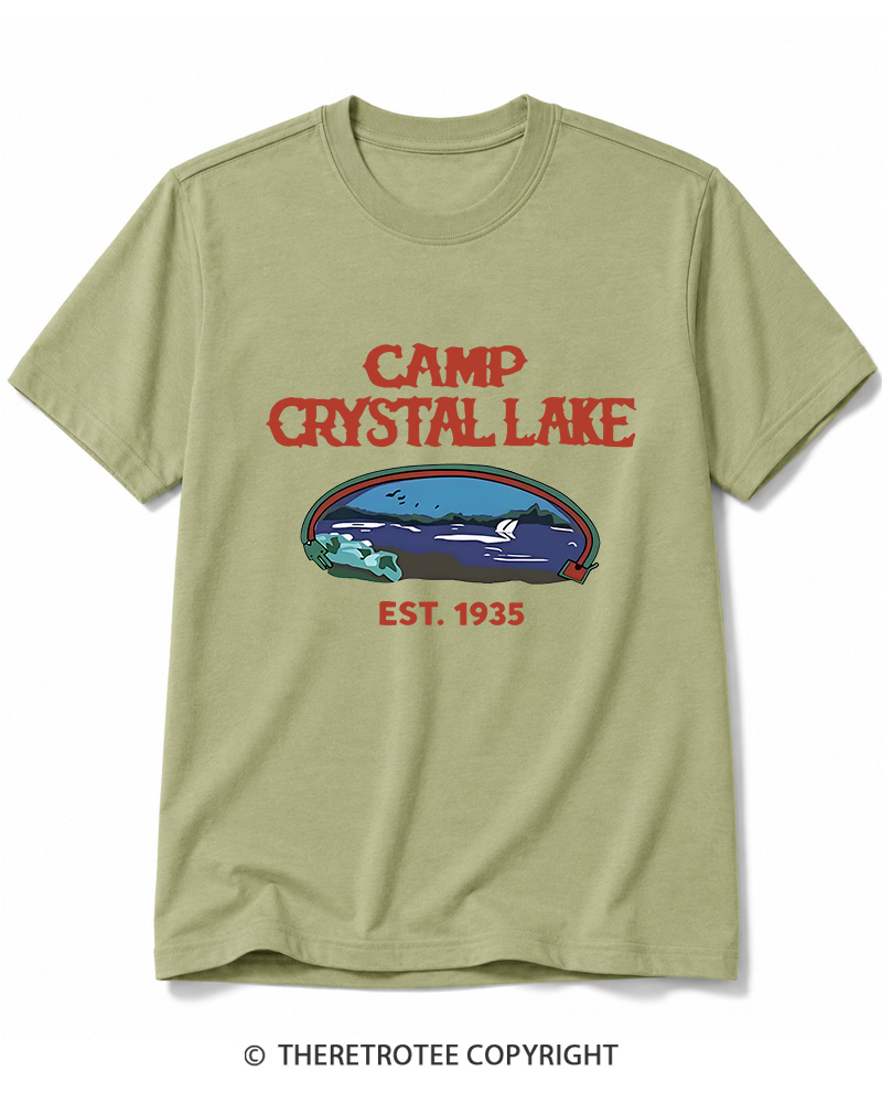 TheRetroTee Camp Crystal Lake Voorhees Horror Cotton T-Shirt