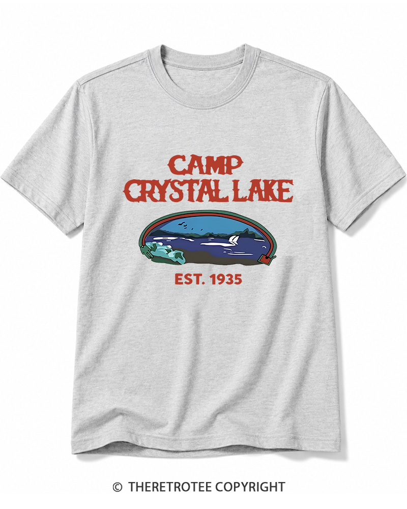 TheRetroTee Camp Crystal Lake Voorhees Horror Cotton T-Shirt