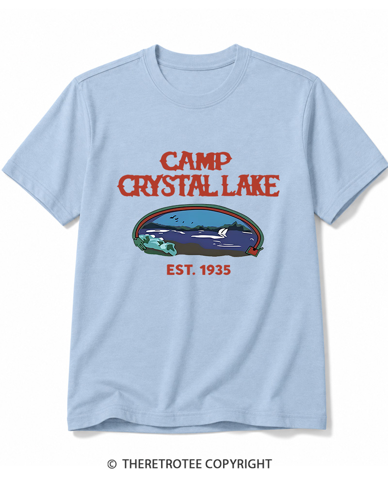TheRetroTee Camp Crystal Lake Voorhees Horror Cotton T-Shirt