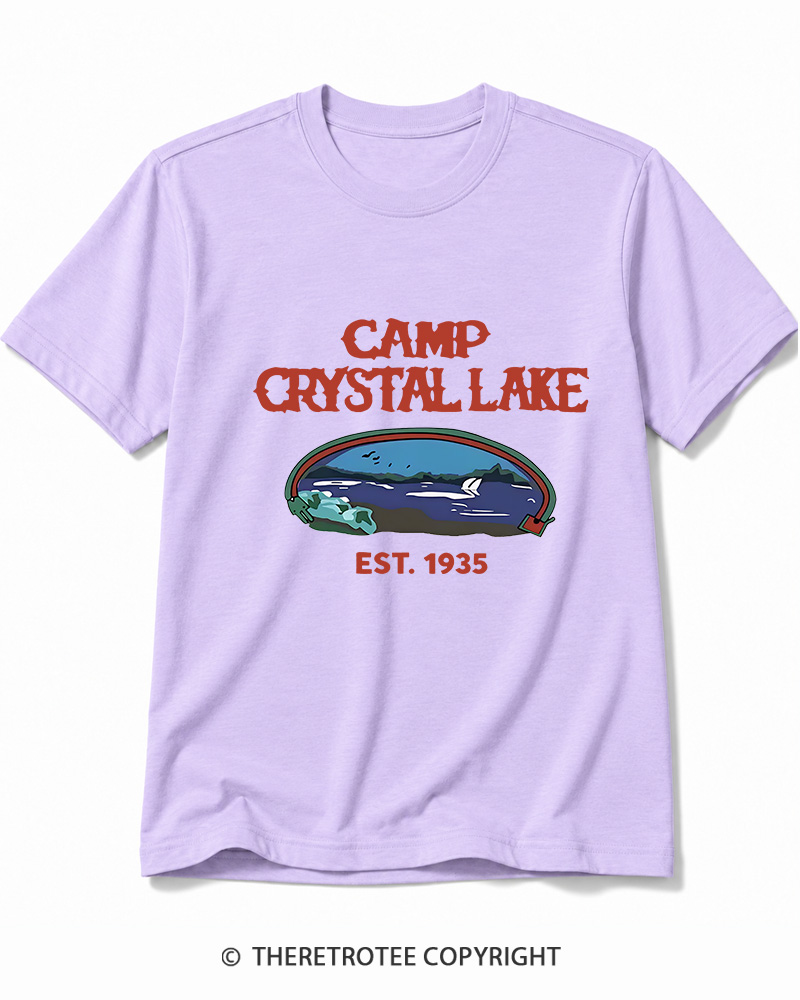 TheRetroTee Camp Crystal Lake Voorhees Horror Cotton T-Shirt
