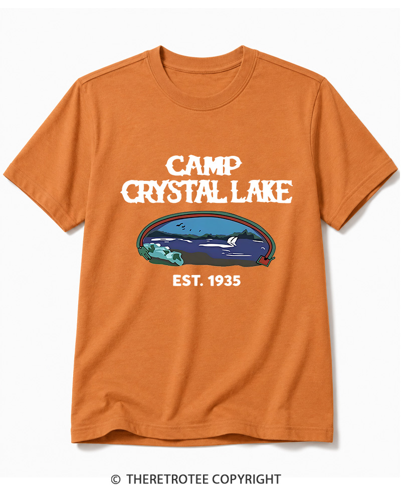 TheRetroTee Camp Crystal Lake Voorhees Horror Cotton T-Shirt