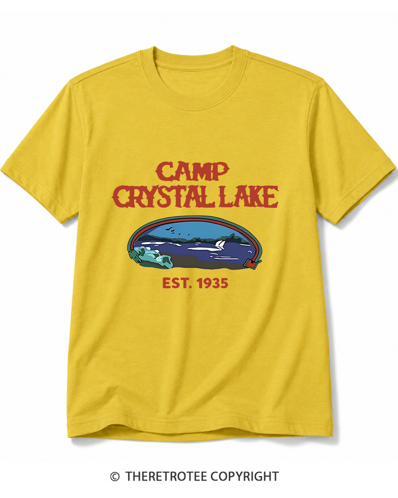 TheRetroTee Camp Crystal Lake Voorhees Horror Cotton T-Shirt