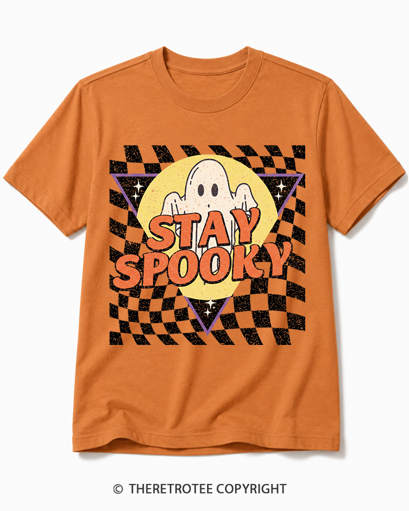 TheRetroTee Stay Spooky 1990s Cotton T-Shirt