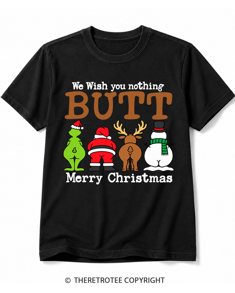 TheRetroTee We Wish You a Merry Christmas 1950s Cotton T-Shirt