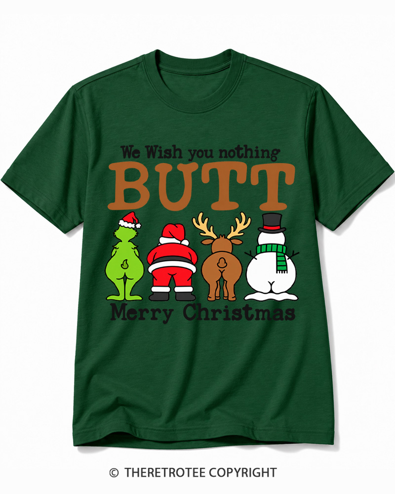 TheRetroTee We Wish You a Merry Christmas 1950s Cotton T-Shirt