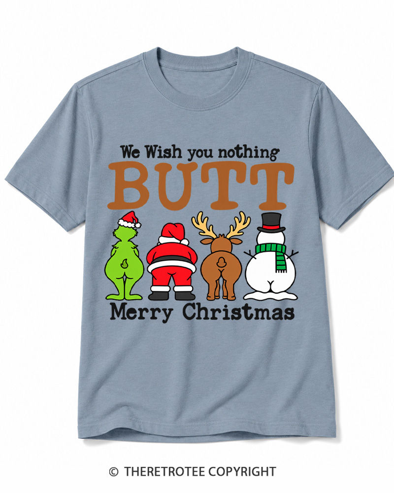 TheRetroTee We Wish You a Merry Christmas 1950s Cotton T-Shirt
