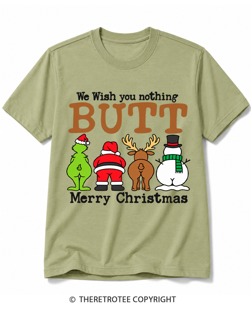 TheRetroTee We Wish You a Merry Christmas 1950s Cotton T-Shirt