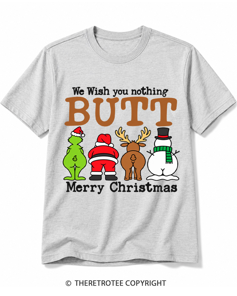TheRetroTee We Wish You a Merry Christmas 1950s Cotton T-Shirt