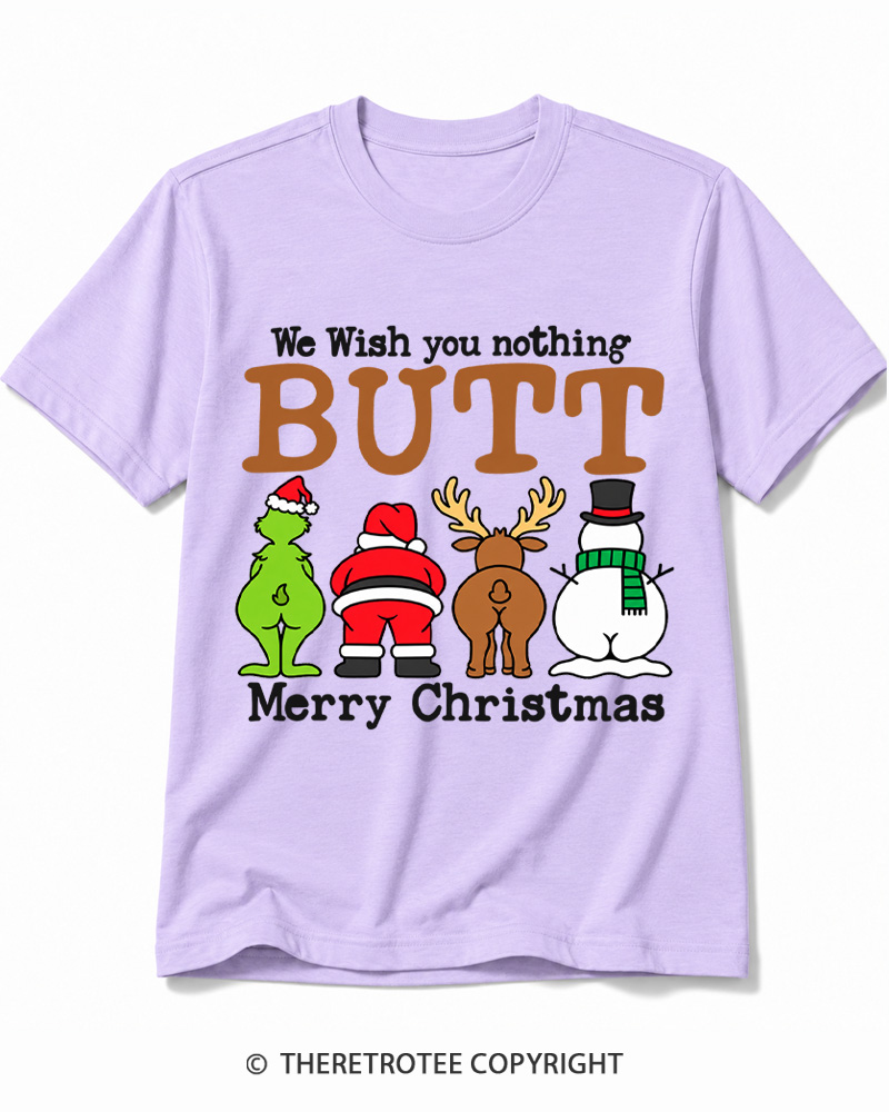 TheRetroTee We Wish You a Merry Christmas 1950s Cotton T-Shirt