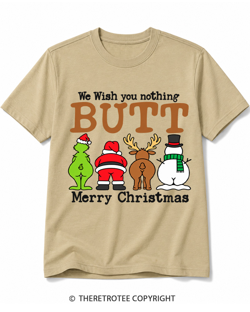 TheRetroTee We Wish You a Merry Christmas 1950s Cotton T-Shirt