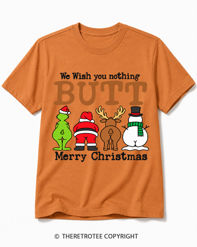TheRetroTee We Wish You a Merry Christmas 1950s Cotton T-Shirt