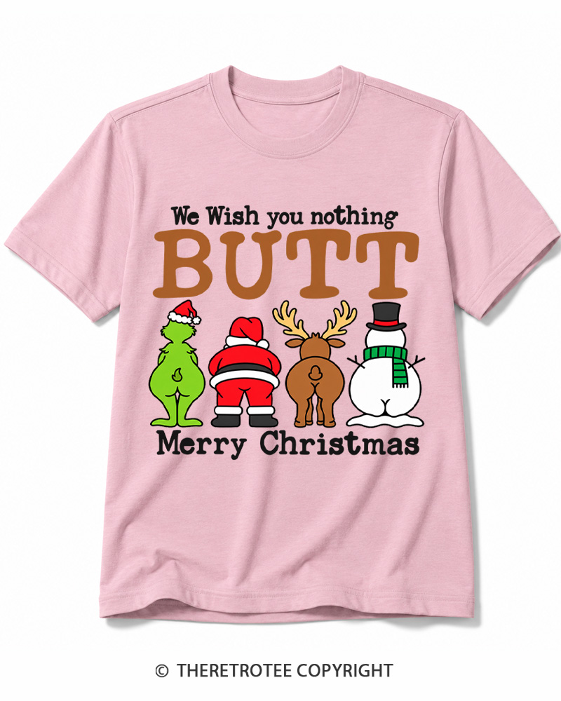TheRetroTee We Wish You a Merry Christmas 1950s Cotton T-Shirt