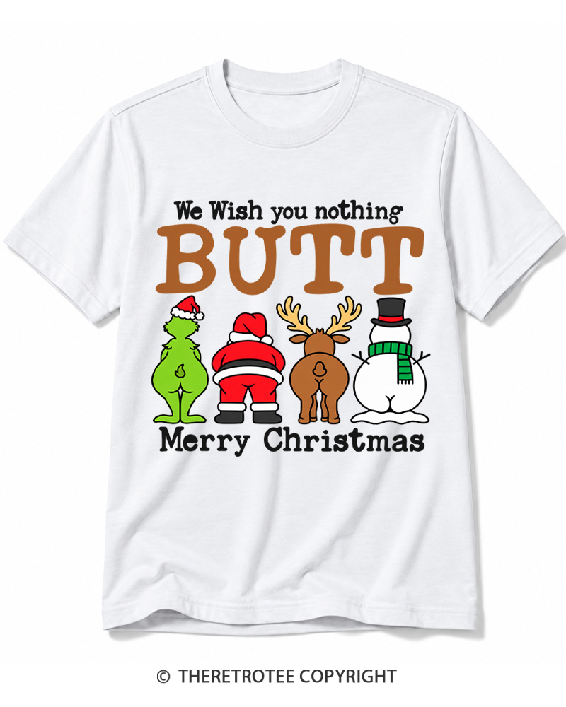TheRetroTee We Wish You a Merry Christmas 1950s Cotton T-Shirt