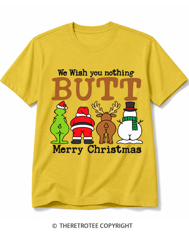 TheRetroTee We Wish You a Merry Christmas 1950s Cotton T-Shirt