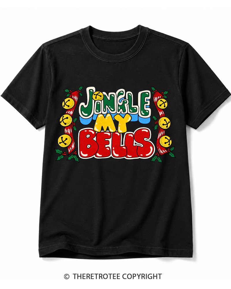 TheRetroTee Jingle My Bells 1990s Cotton T-Shirt